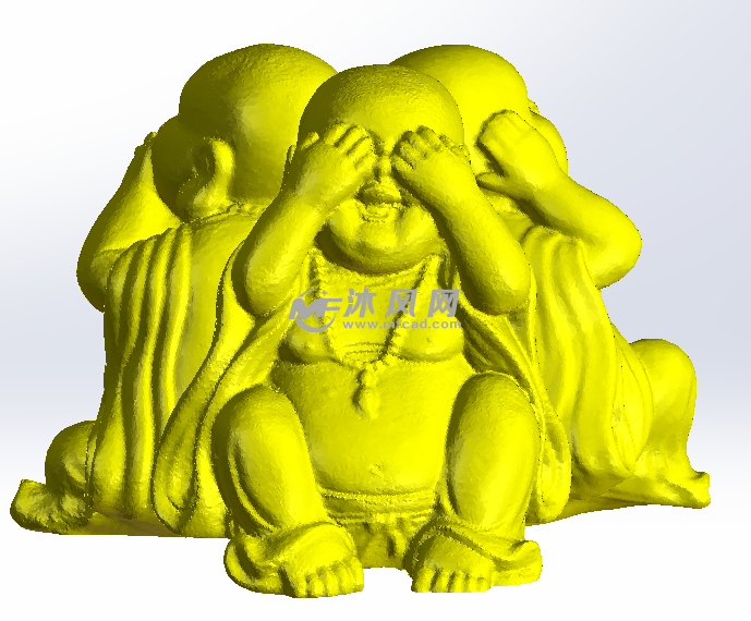 三面佛像整体效果2