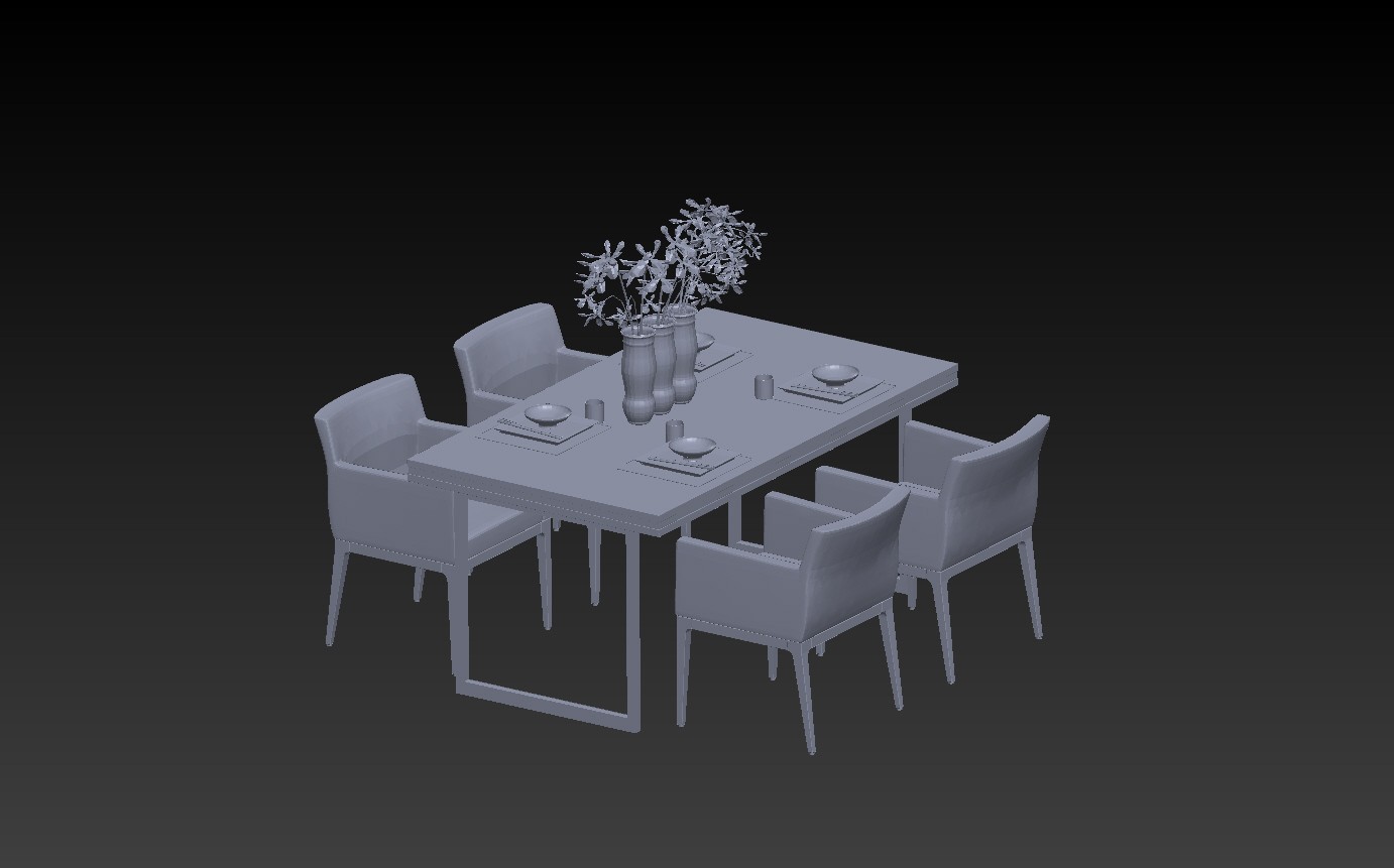 一套餐座椅3d打印模型