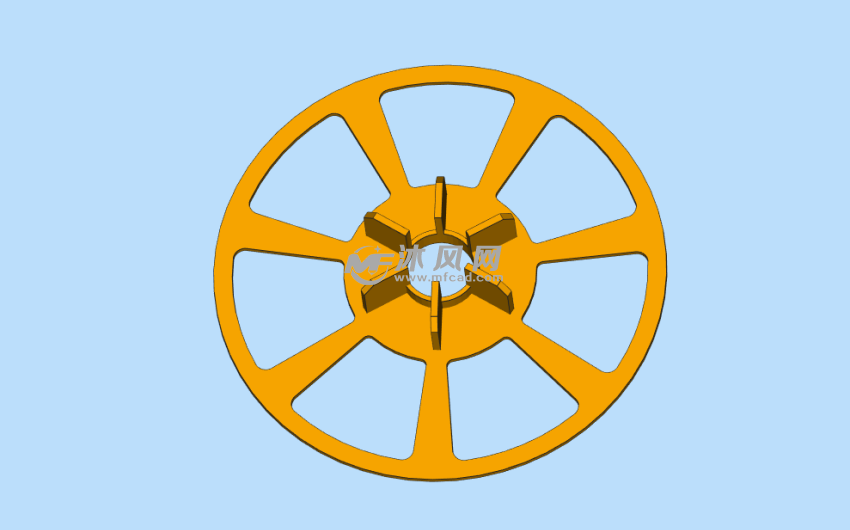 缠丝轮黄色渲染