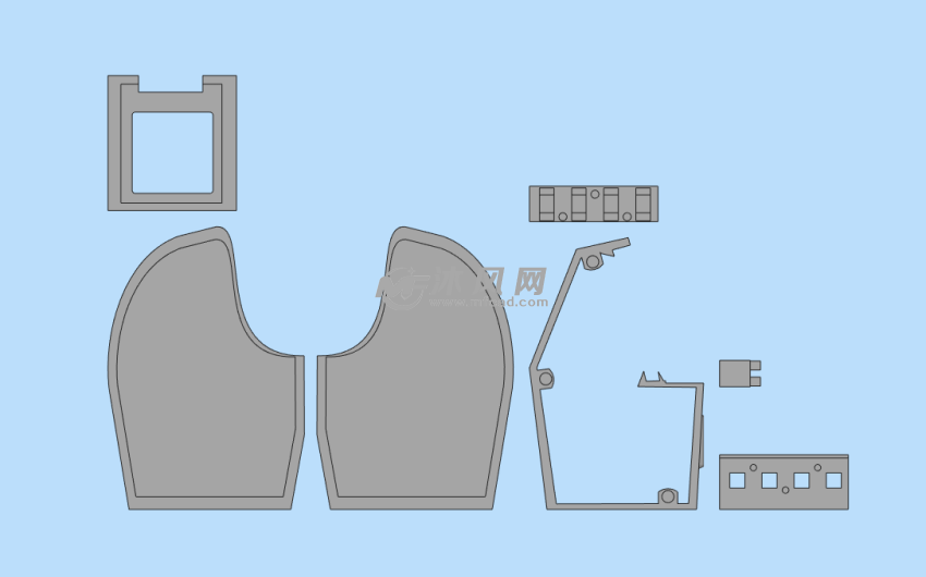 迷你游戏机全部零件 