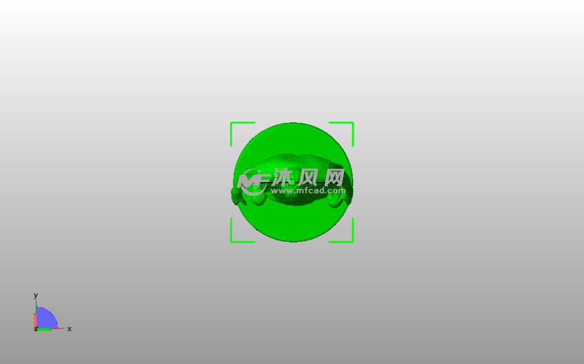 人像浮雕模型俯视图