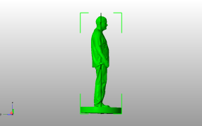 人像浮雕模型侧视图