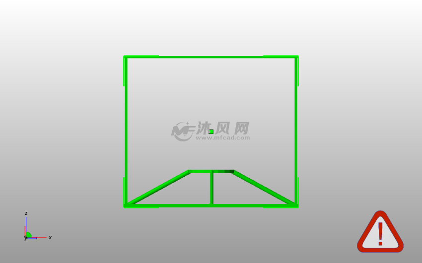 台灯灯架侧视图