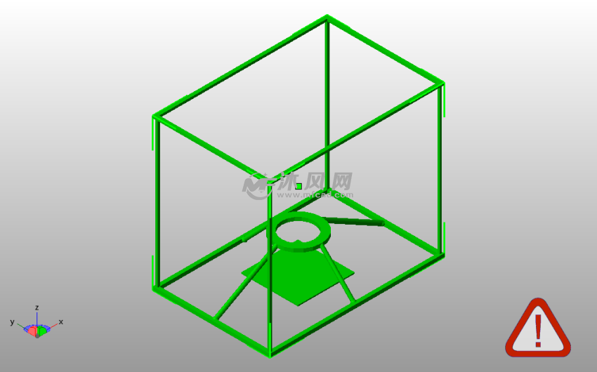 台灯灯架斜视图