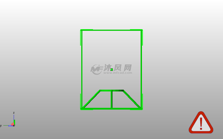 台灯灯架侧视图
