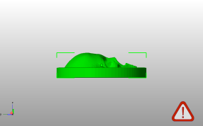 头骨硬币冰箱贴侧视图
