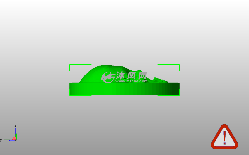 头骨硬币冰箱贴侧视图