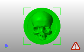 头骨硬币冰箱贴俯视图