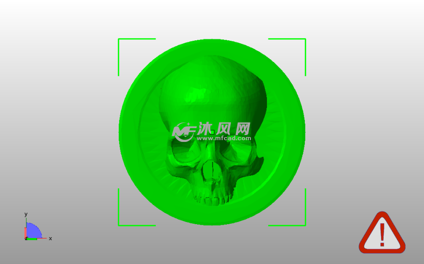 头骨硬币冰箱贴俯视图