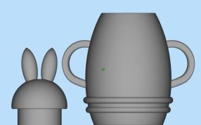 女生用杯子模型