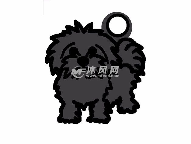 泰迪钥匙链效果图