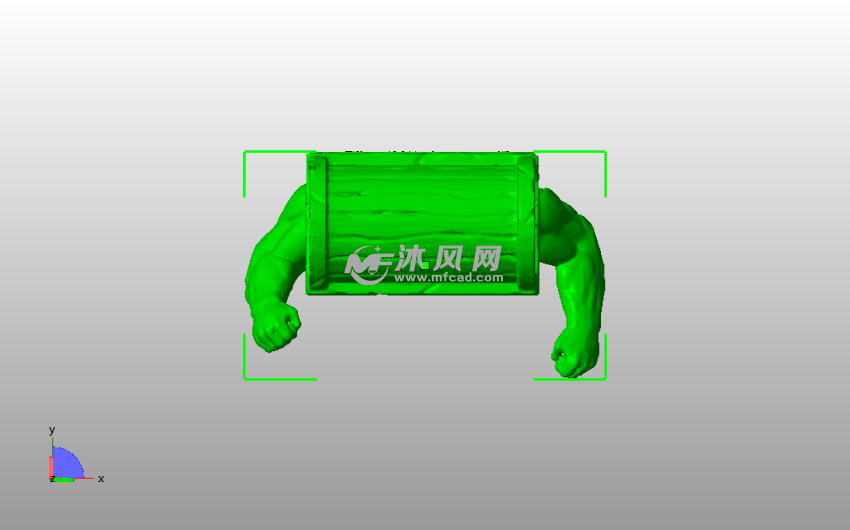 箱子困住的巨人俯视图