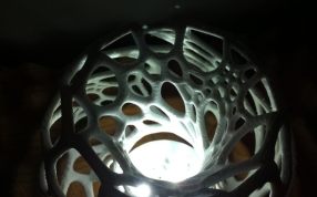 装上灯泡的灯罩实物