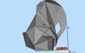 大象储钱罐侧视图