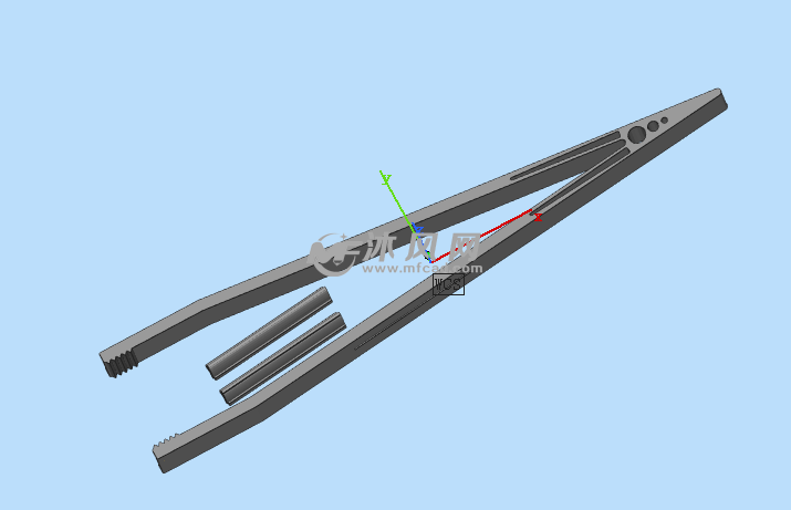 3D镊子夹设计图