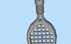 网球拍钥匙扣模型