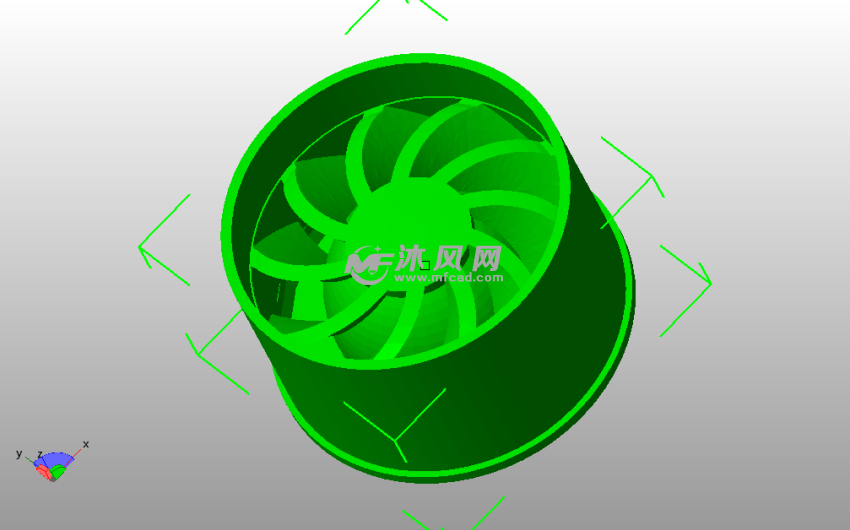 汽轮机节水水龙头斜视图