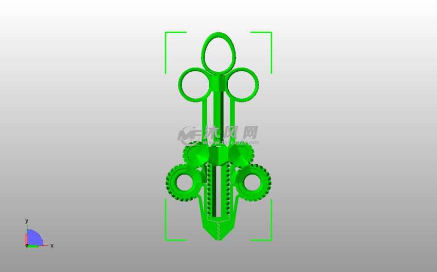 活动钳子俯视图