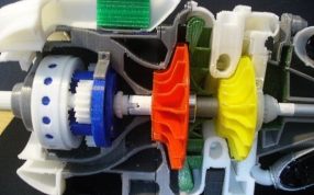 涡轮螺旋桨发动机引擎局部图