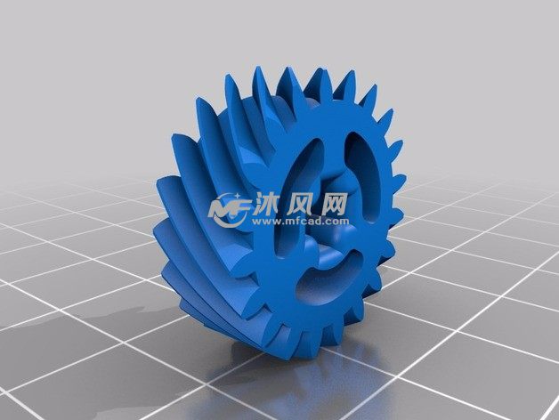 斜齿轮20mm侧视图