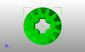 斜齿轮12mm俯视图