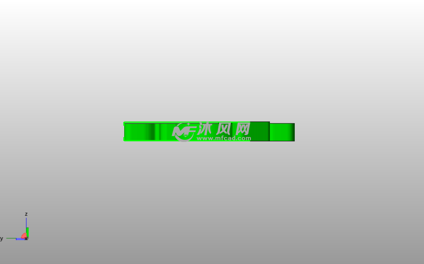 刀片钥匙链侧视图