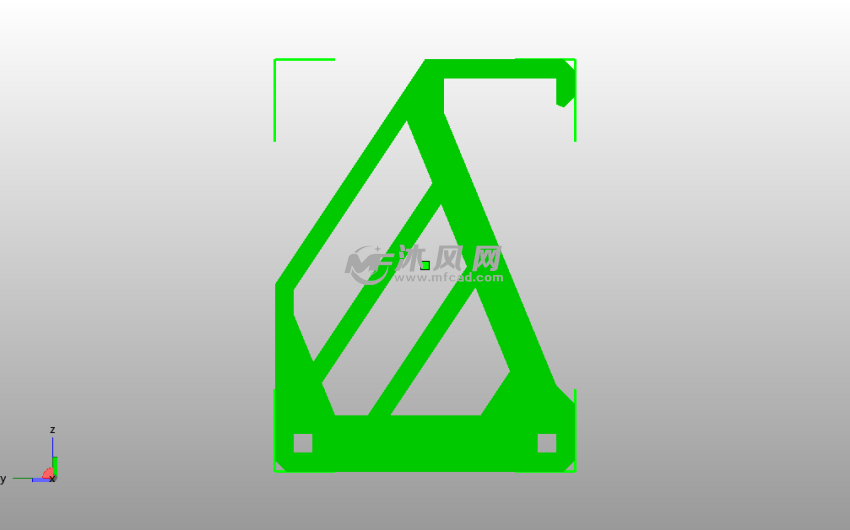  钳子工具架外壳主视图