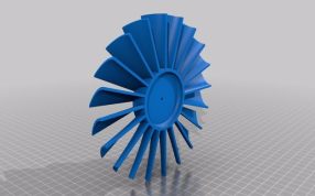 涡轮风扇喷气发动机桌面风扇扇叶