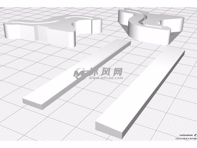 牙签长椅打印图