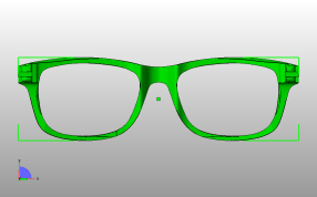  眼镜框后视图