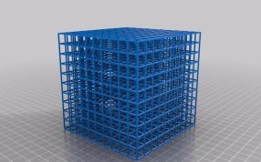 中空立方体斜视图