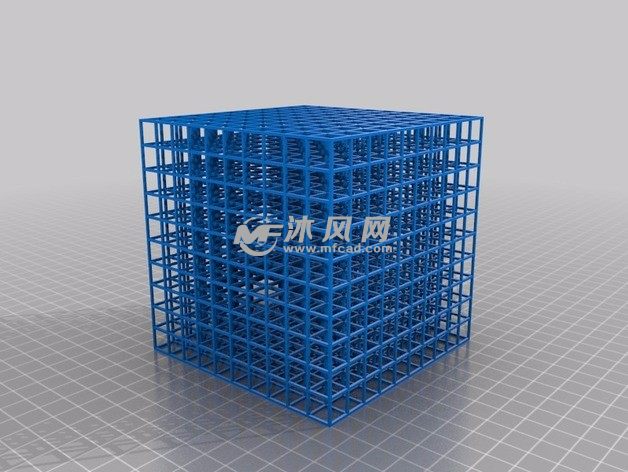 中空立方体斜视图