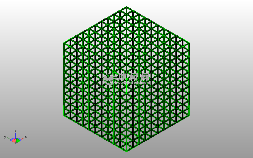 中空立方体居中视图