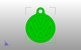 大众LOGO钥匙链俯视图