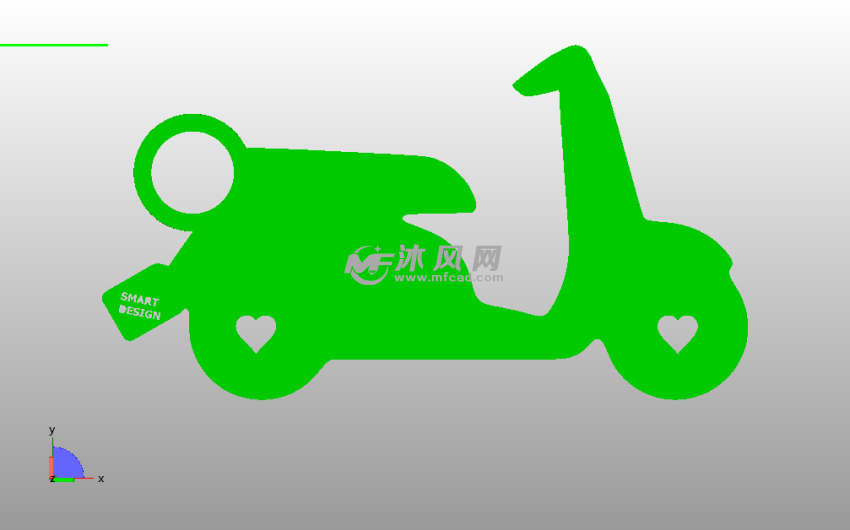 电动车钥匙链主视图