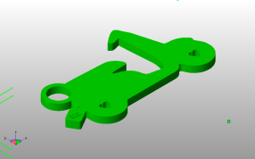 电动车钥匙链斜视图