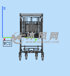 超市四轮推车设计图