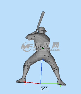 棒球运动员三维设计