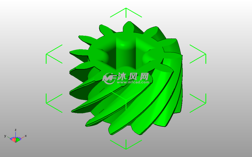 乐高45度角斜齿轮12径斜视图