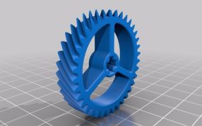 乐高45度角斜齿轮36径斜视图