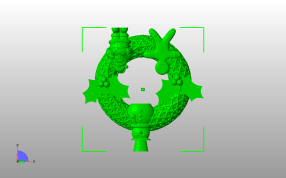圣诞节花环俯视图