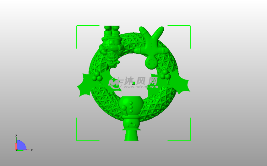 圣诞节花环俯视图