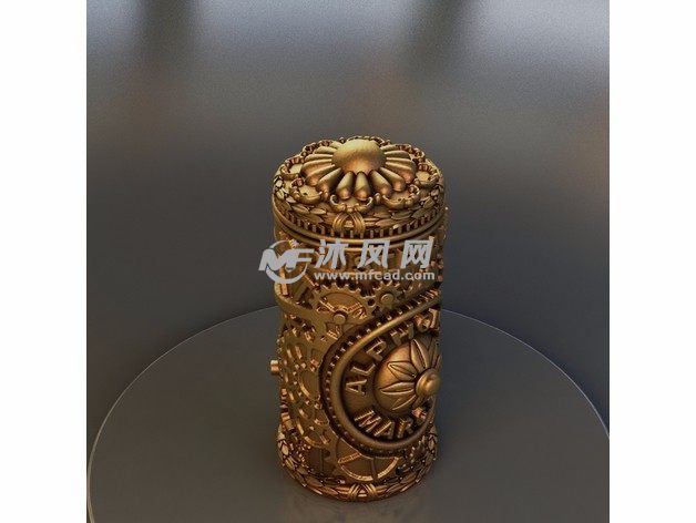 圆柱蒸汽朋克盒子盖盖子