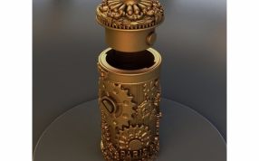 圆柱蒸汽朋克盒子没盖盖子