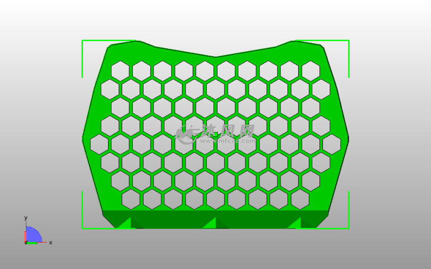蜂窝纸巾架主视图