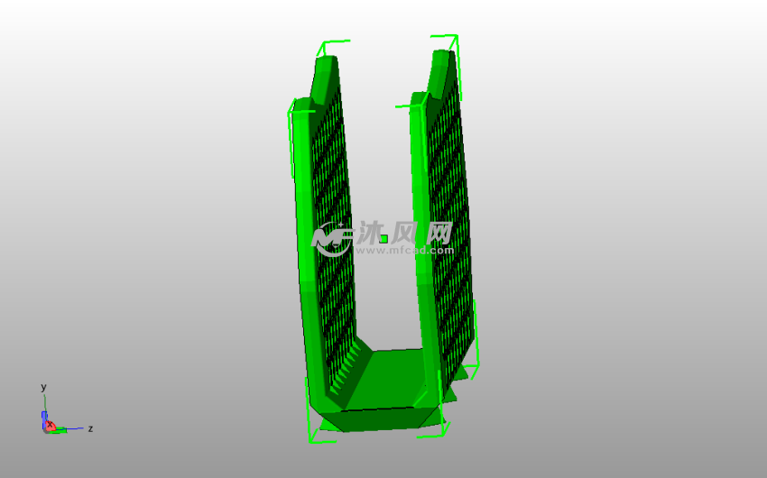 蜂窝纸巾架侧视图