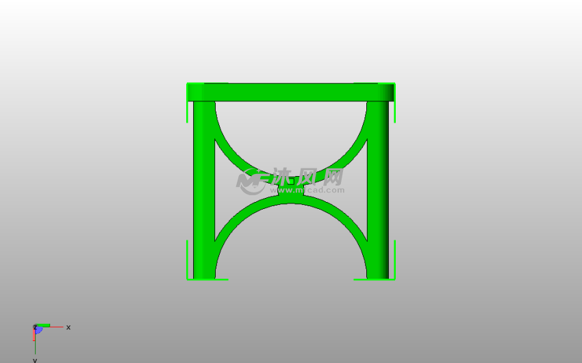 烤肉小桌子主视图