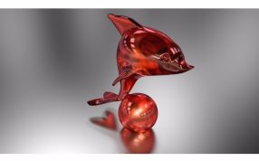 小海豚摆件效果图