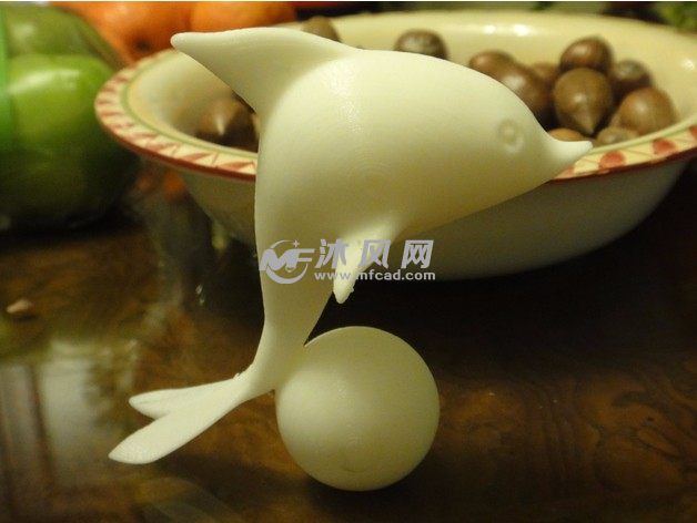 小海豚摆件实物图