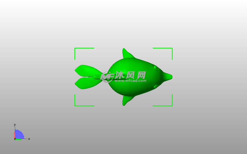 小海豚摆件俯视图